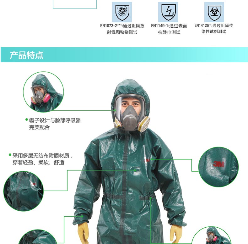 3M 4680 耐酸堿化學防護服